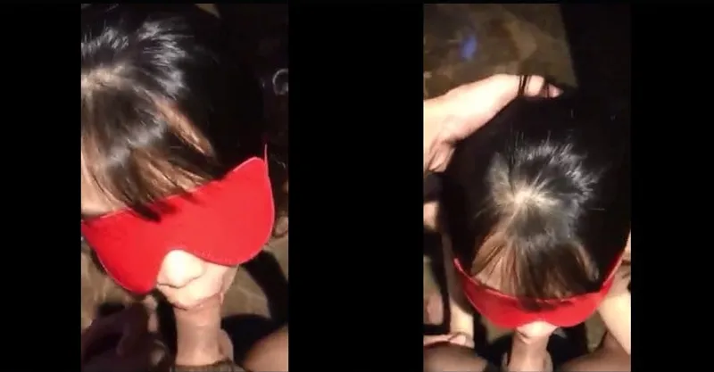 Bịt mắt em bú lút cán