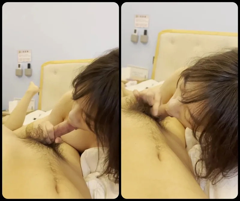 Bồ ngoan liếm láp chim bự của anh